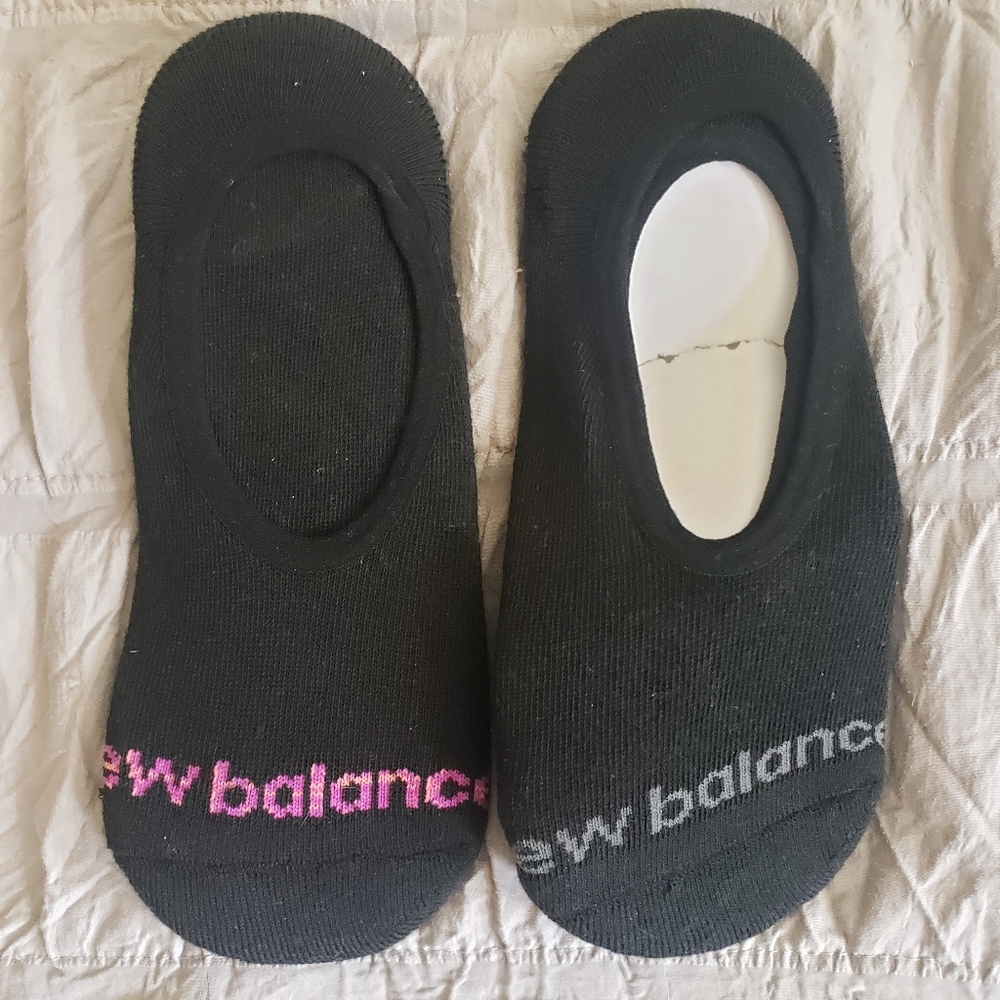 3 Pk New Balance Black Casual Socks No Show Comfort New - Picture 3 of 4